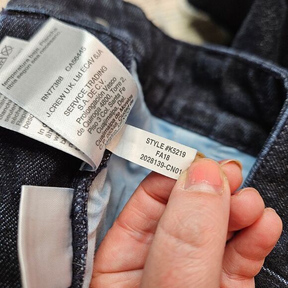 J.Crew Dark Wash Wide Leg Jeans‎ Raw Hem Denim Size 26 - Picture 6 of 7